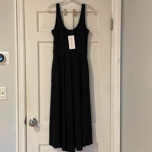 Athleta Santorini Midi Dress.  Black. Size Medium Tall. Brand new w tags.